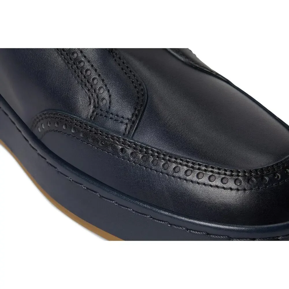 ALLEN EDMONDS MEN'S BECKETT SLIP-ON SHOES NAVY LEATHER 11 MEDIUM